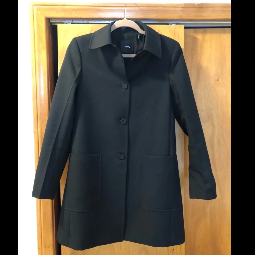 Theory Single Breasted Jacket size 4 peacoat
